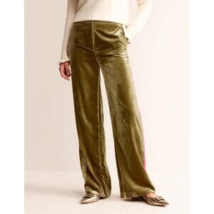 Boden Westbourne Velvet Trousers Relaxed Wide Leg High Rise Groovy Y2K Size 4P